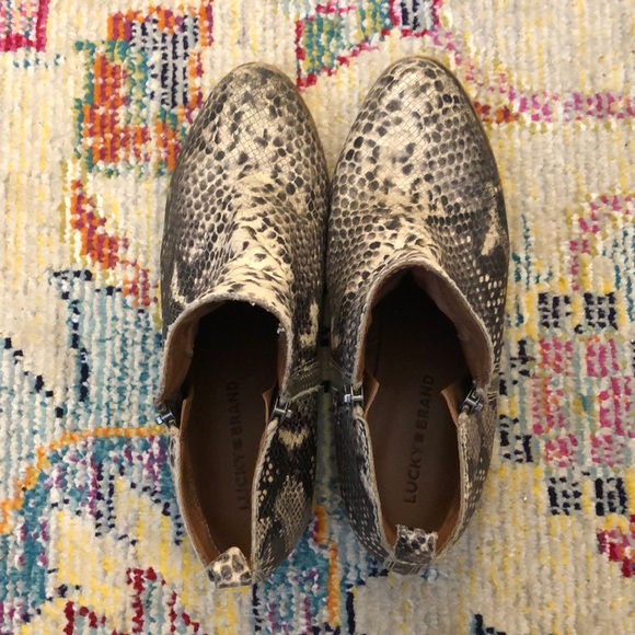 Lucky Brand Snake Python Print Booties - Picture 3 of 3